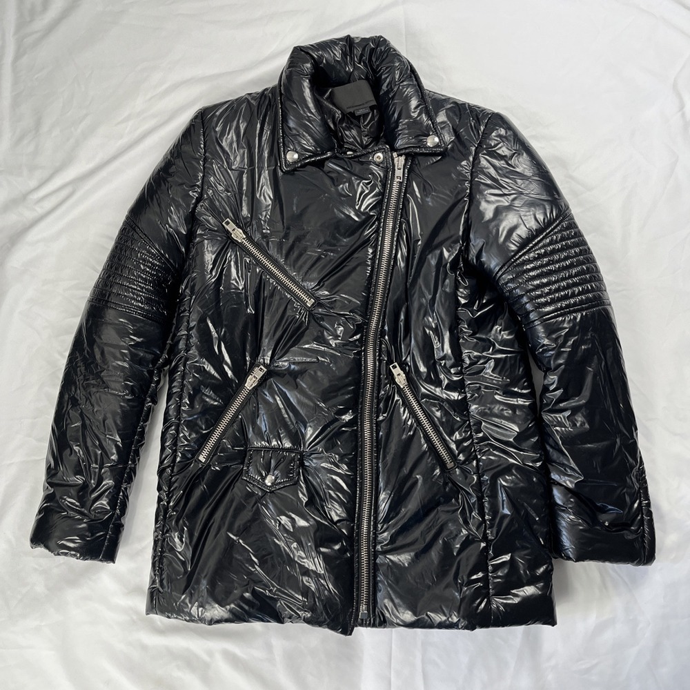 Alexander Wang Women's XS Black Glossy‎ Puffer Jacket